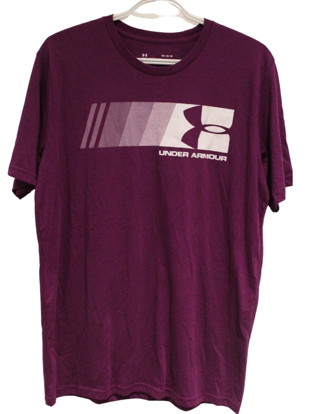2/$25 🏷 Under Armour Purple Logo Tshirt Size Mens M